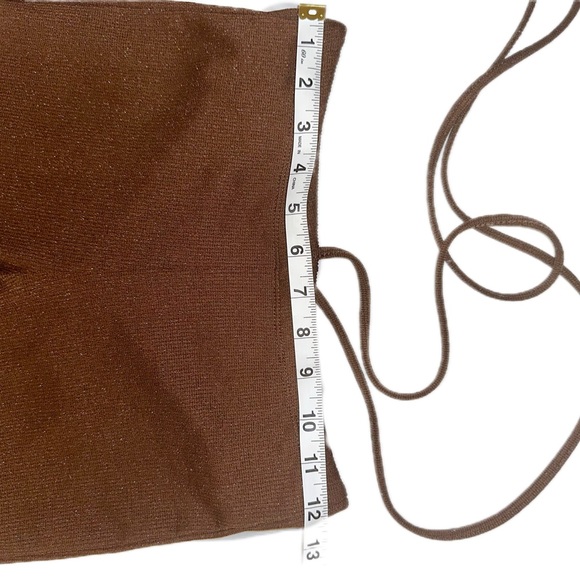 H&M Brown Shimmer Flare Pants With Waist Wrap String - XS - Picture 5 of 6